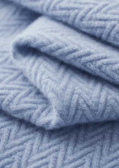 100% CASHMERE ZIGZAG BUTTON SWEATER - LORMIER - 