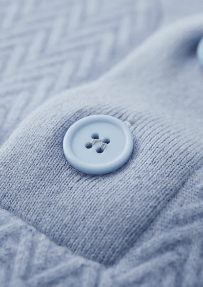 100% CASHMERE ZIGZAG BUTTON SWEATER - LORMIER - 