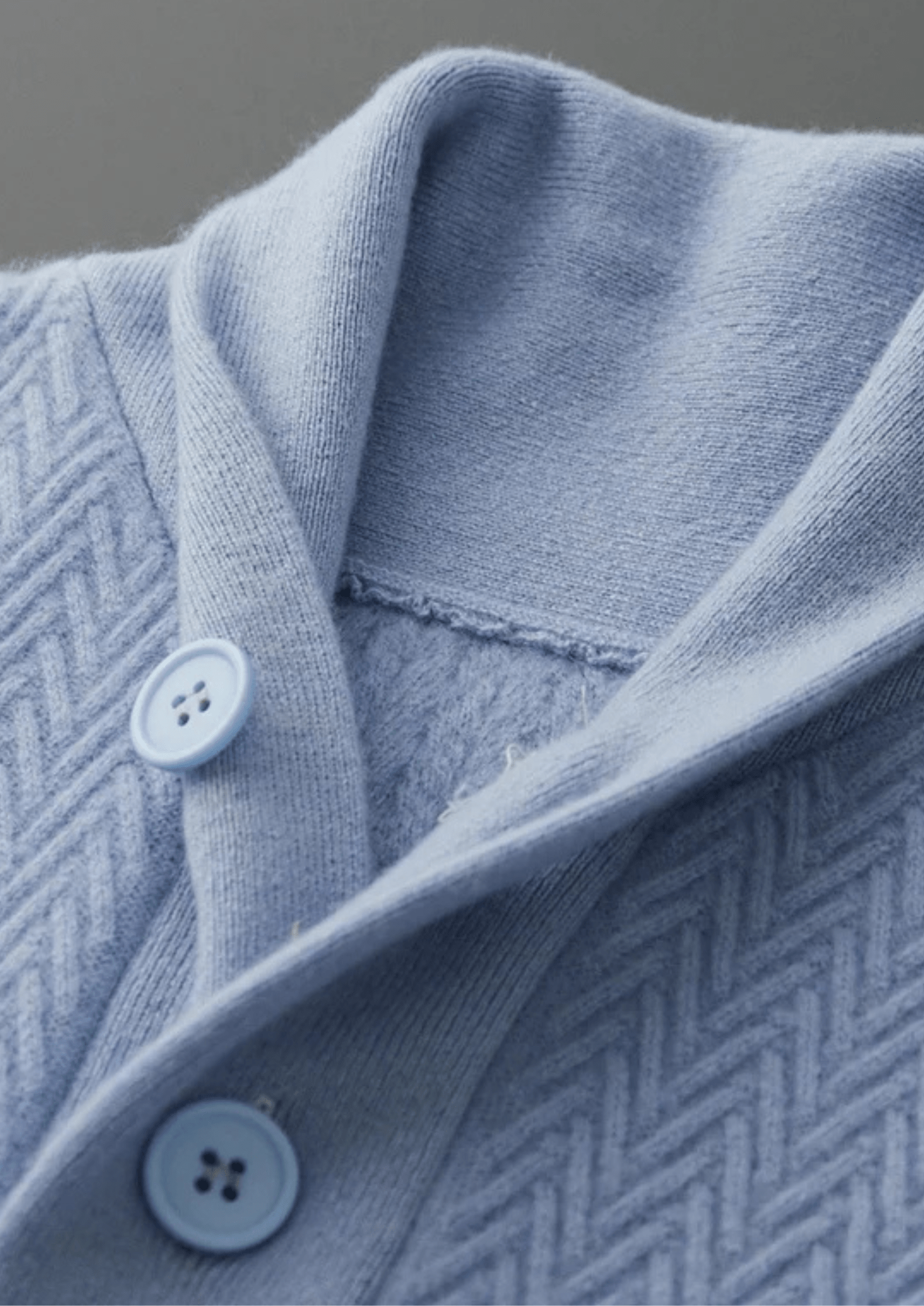 100% CASHMERE ZIGZAG BUTTON SWEATER - LORMIER - 