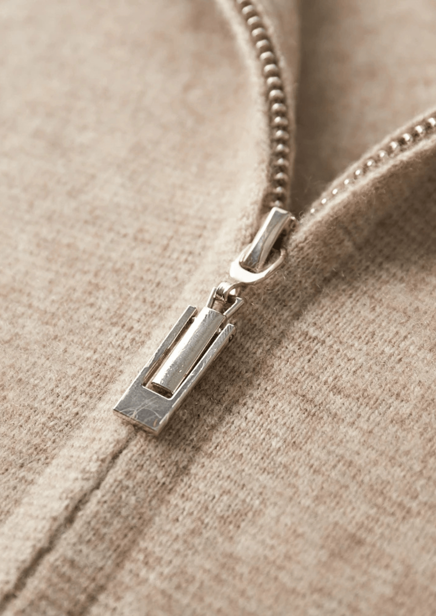 100% CASHMERE ZIPPER CARDIGAN - LORMIER - 