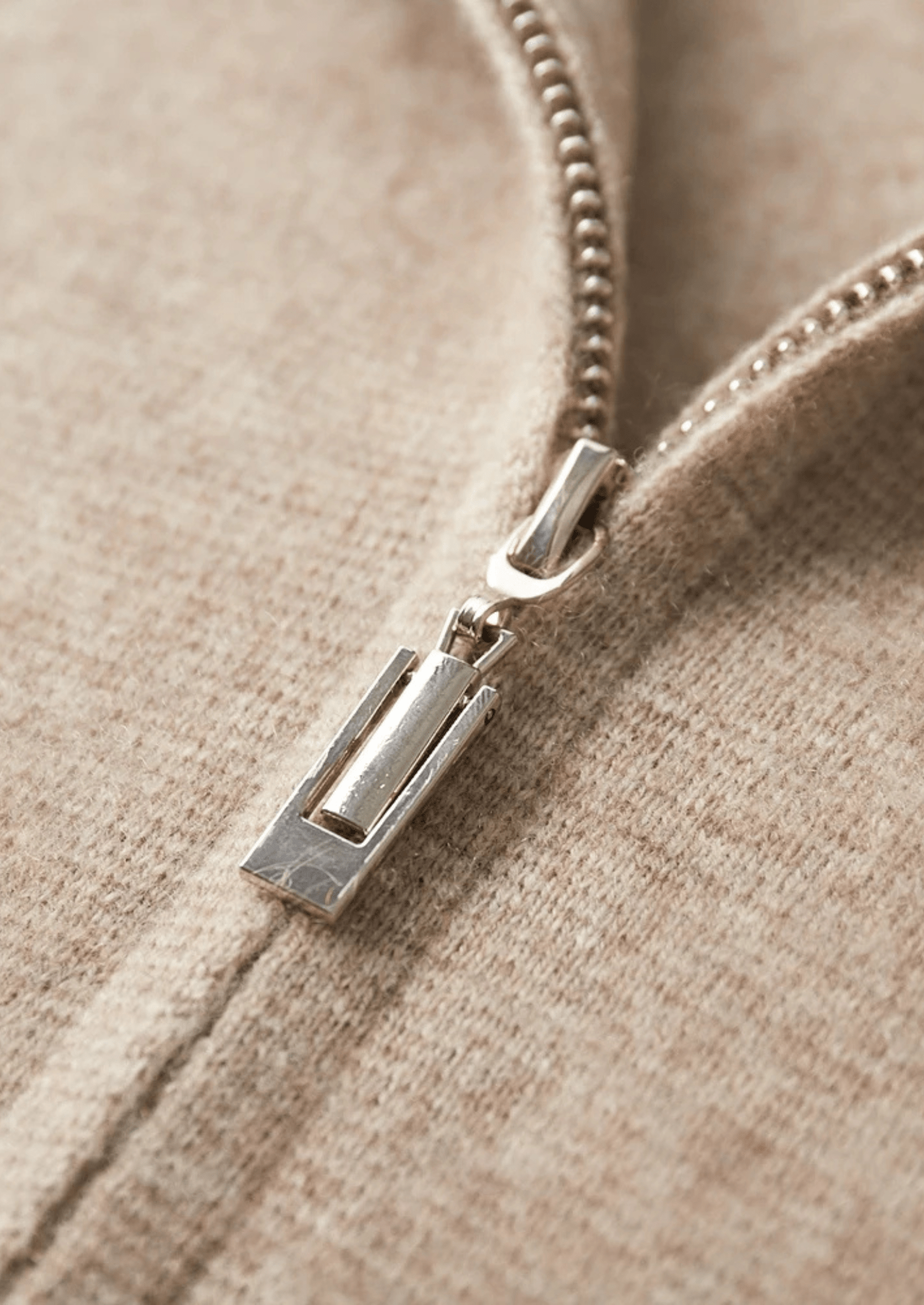 100% CASHMERE ZIPPER CARDIGAN - LORMIER - 