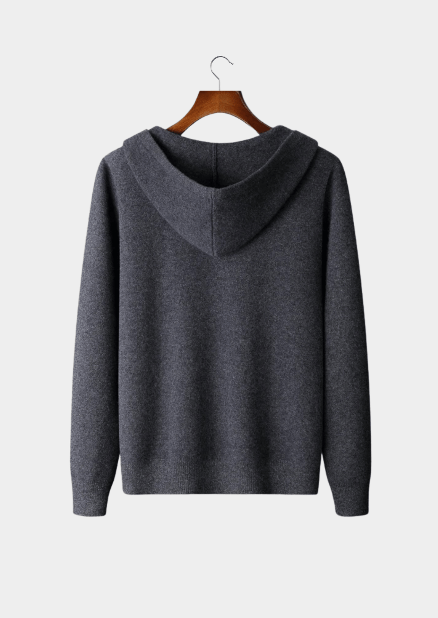 100% CASHMERE ZIPPER HOODIE - LORMIER - 