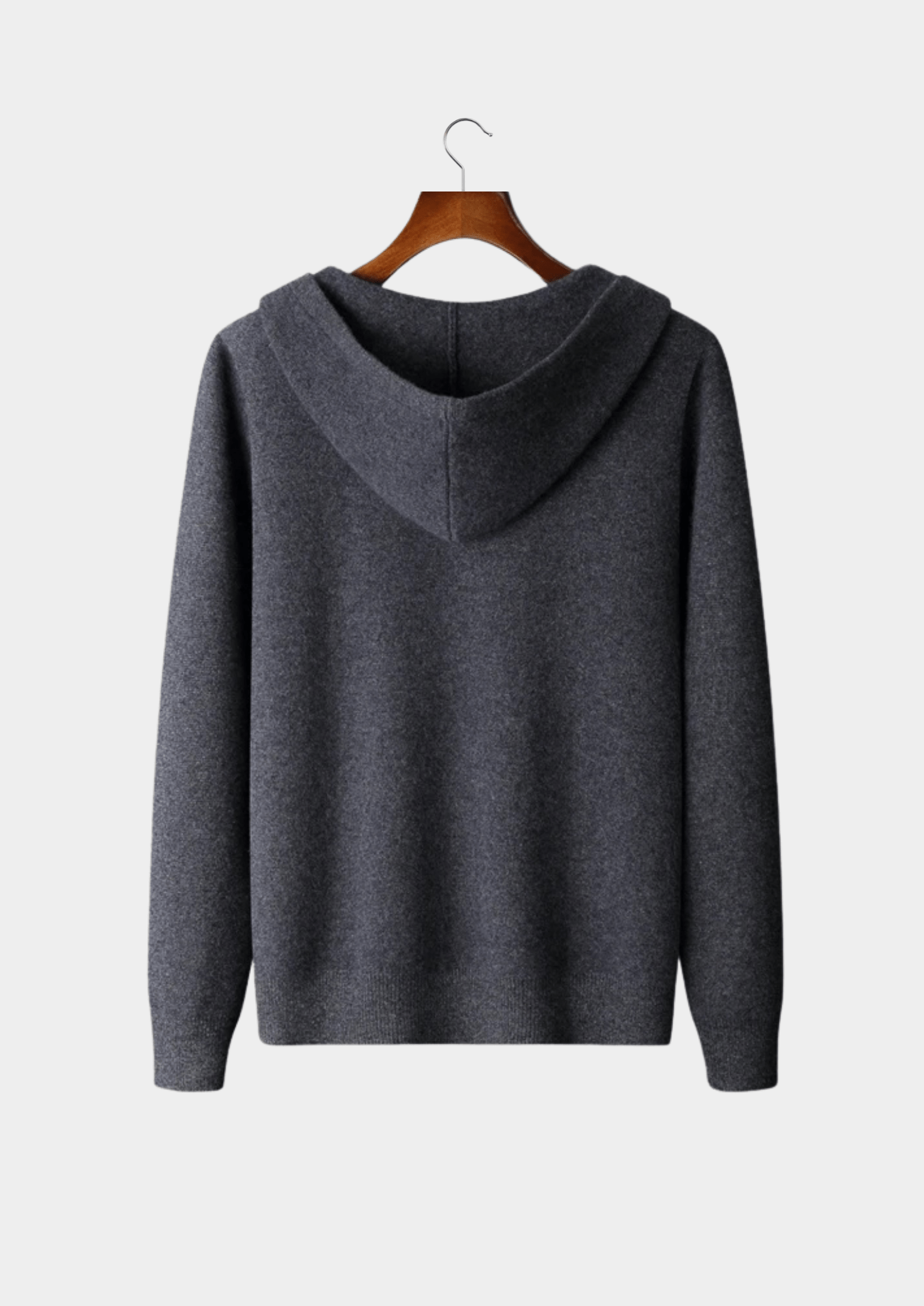100% CASHMERE ZIPPER HOODIE - LORMIER - 