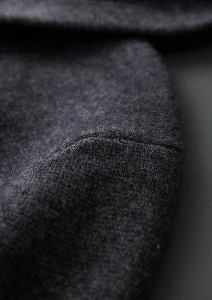 100% CASHMERE ZIPPER HOODIE - LORMIER - 
