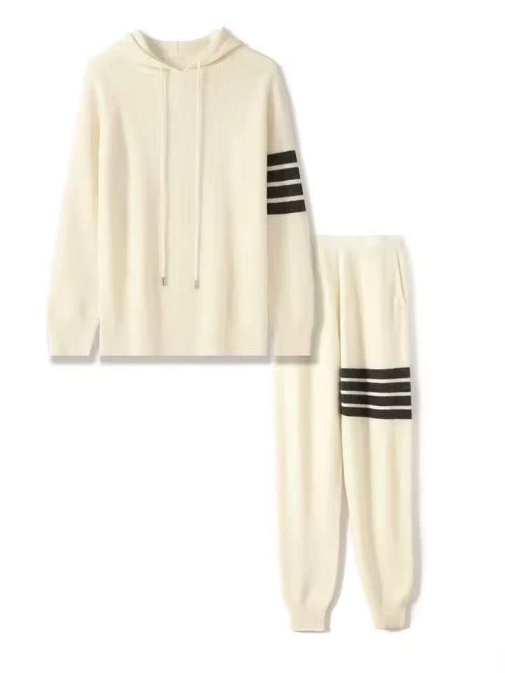 100% MERINO WOOL TRACKSUIT STRIPE - LORMIER - 