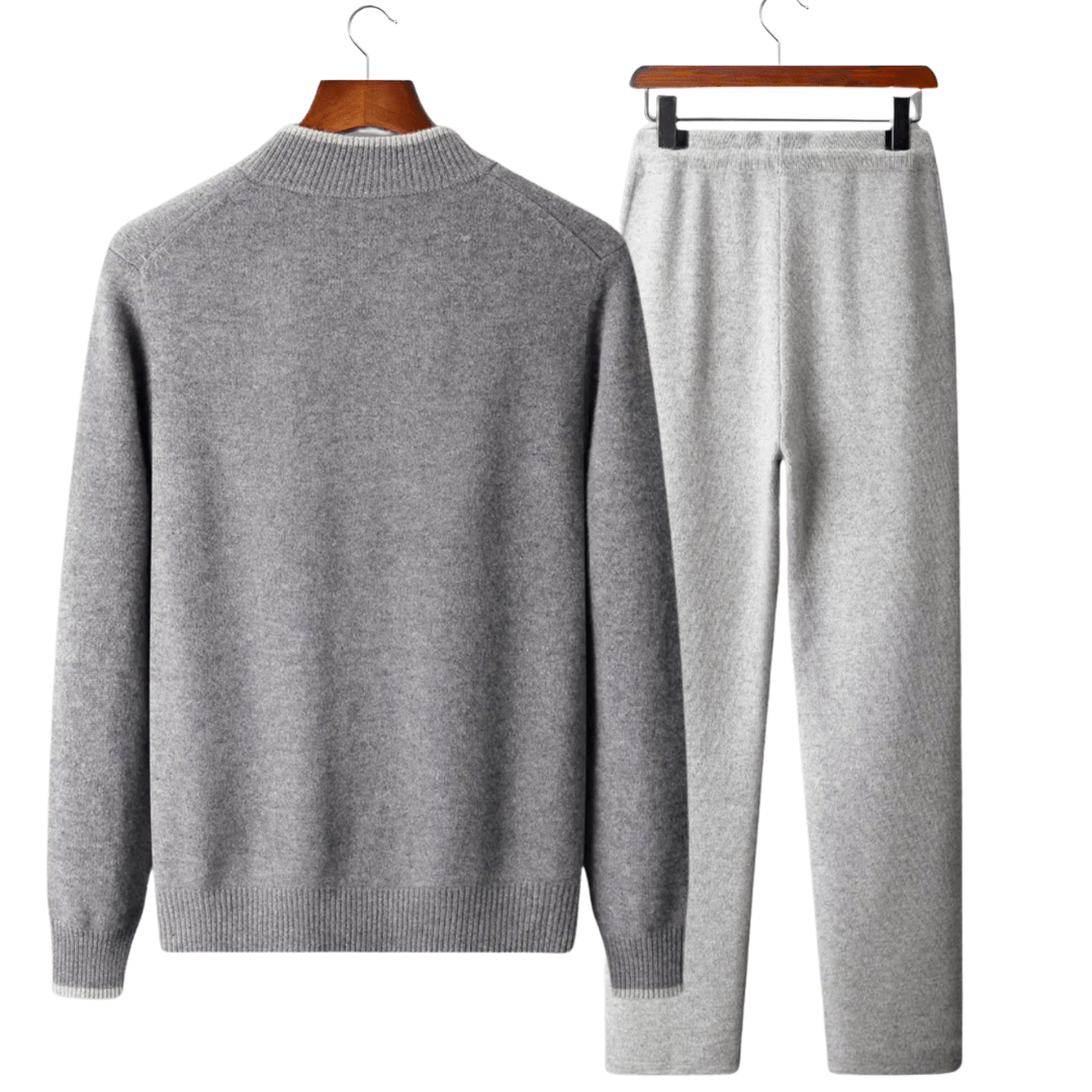100% MERINO WOOL TWO TONE TRACKSUIT - LORMIER - 