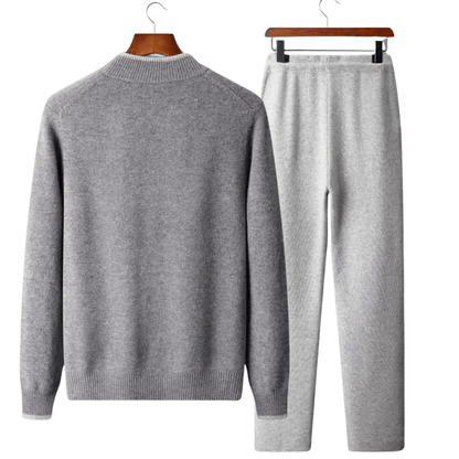 100% MERINO WOOL TWO TONE TRACKSUIT - LORMIER - 