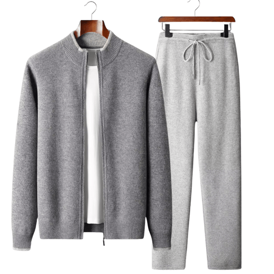 100% MERINO WOOL TWO TONE TRACKSUIT - LORMIER - 