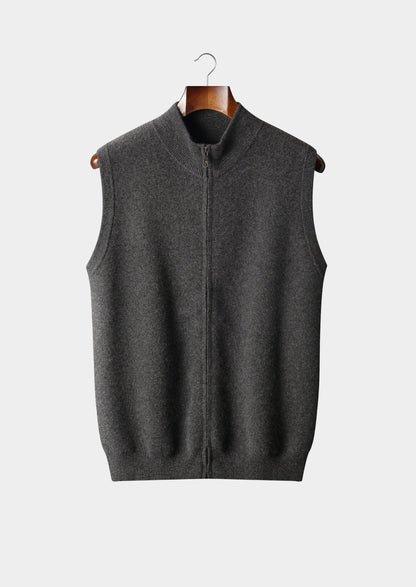 Pure Extra-Fine Merino Wool Zipper Vest