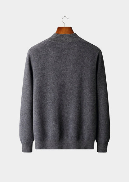 Pure Extra-Fine Merino Wool Textured Zip Cardigan