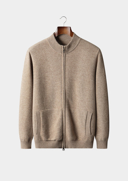 Pure Extra-Fine Merino Wool Dual Zip Cardigan