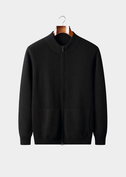 Pure Extra-Fine Merino Wool Dual Zip Cardigan