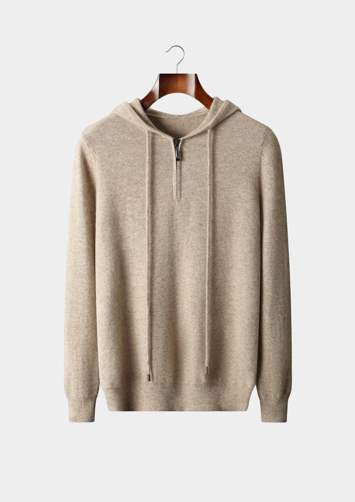 Premium Cashmere Half-Zip Hoodie