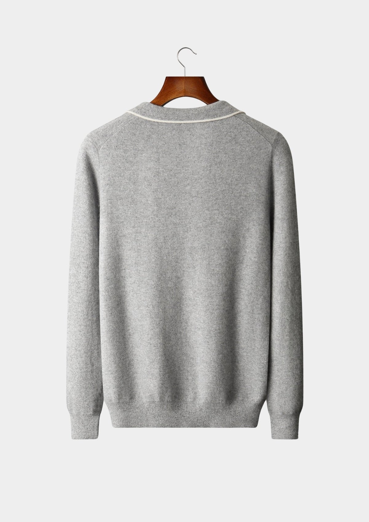 Premium Cashmere Buttonless Contrast Polo