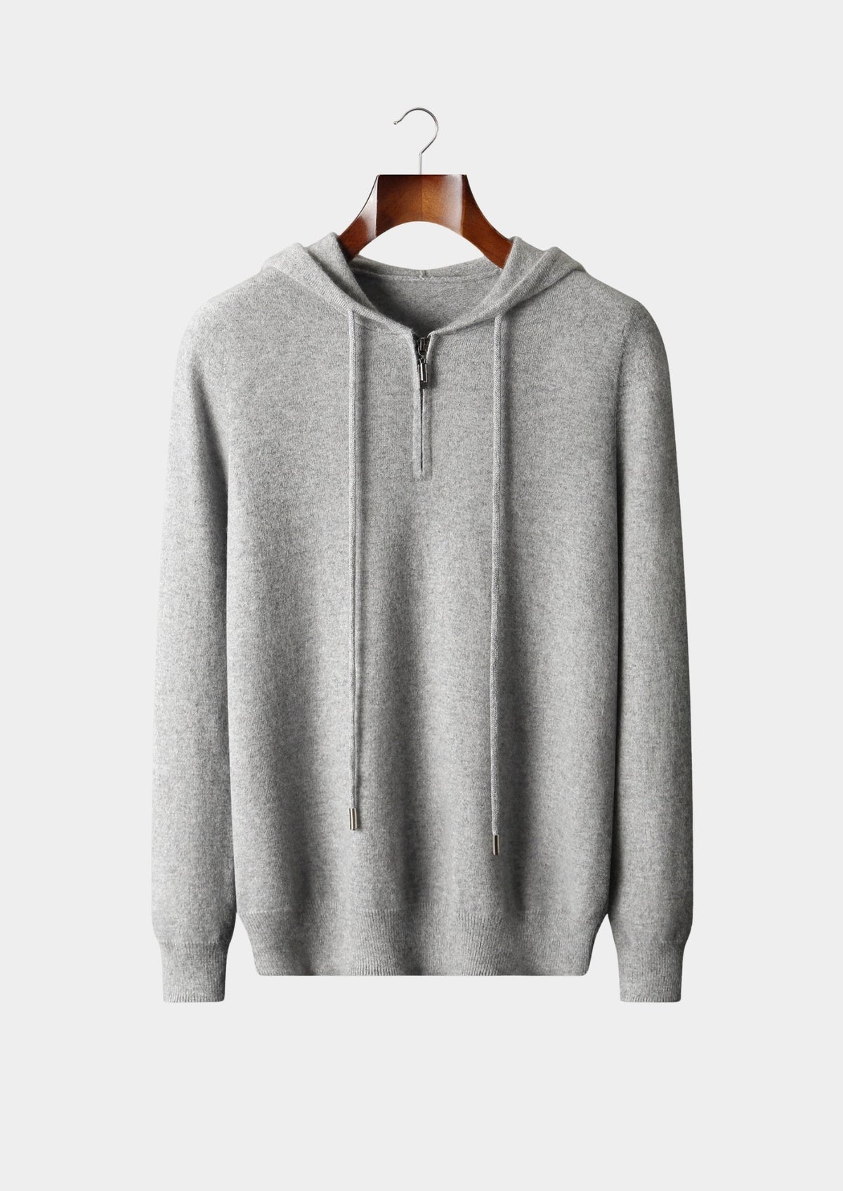 Premium Cashmere Half-Zip Hoodie