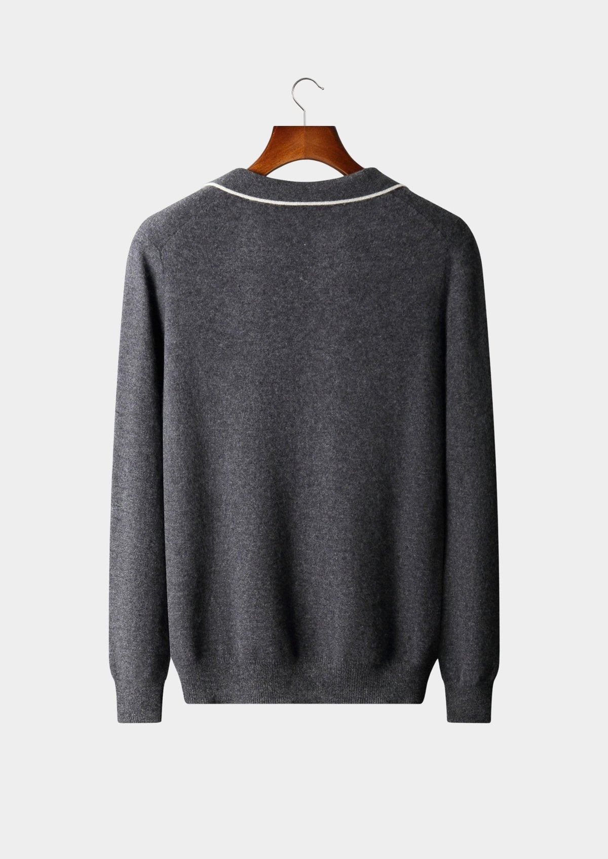 Premium Cashmere Buttonless Contrast Polo
