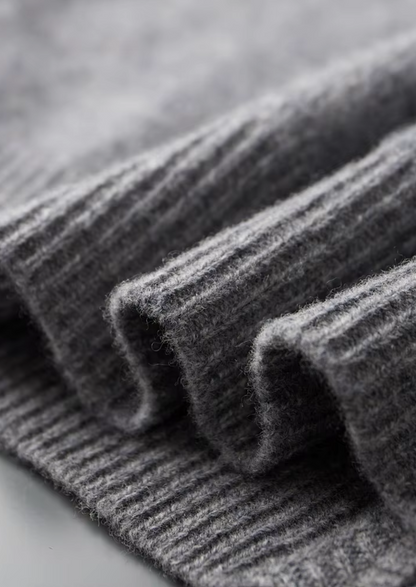 PURE MERINO WOOL TWO-TONE ZIP CARDIGAN