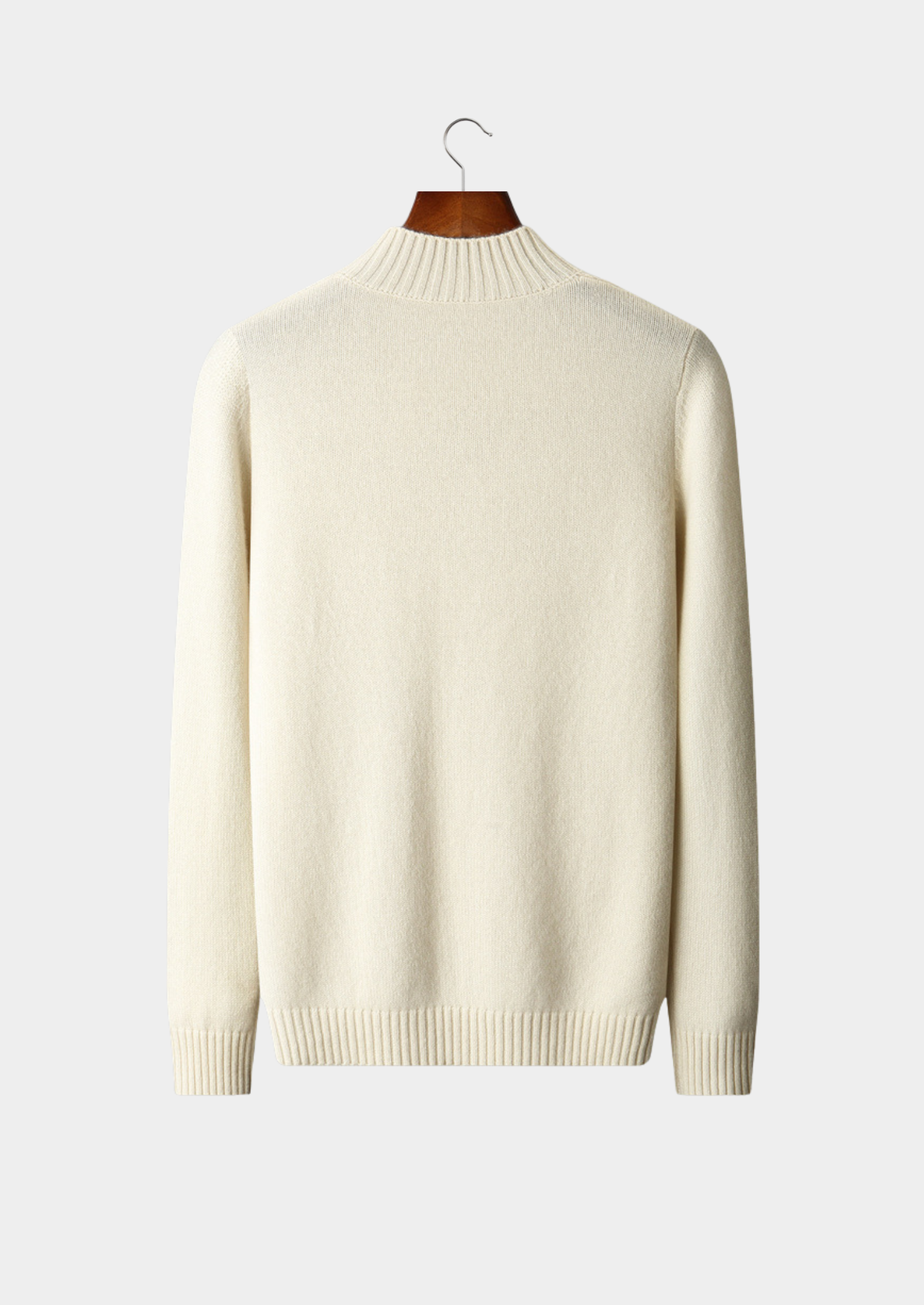 Pure Cashmere Patterned Mockneck