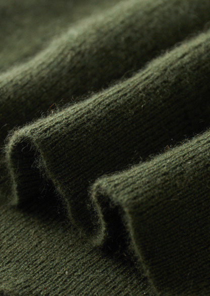 Pure Cashmere Ribbed Half Zip
