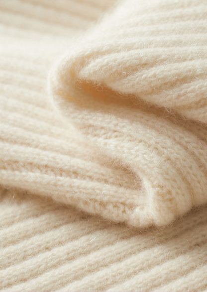 Pure Cashmere Patterned Mockneck