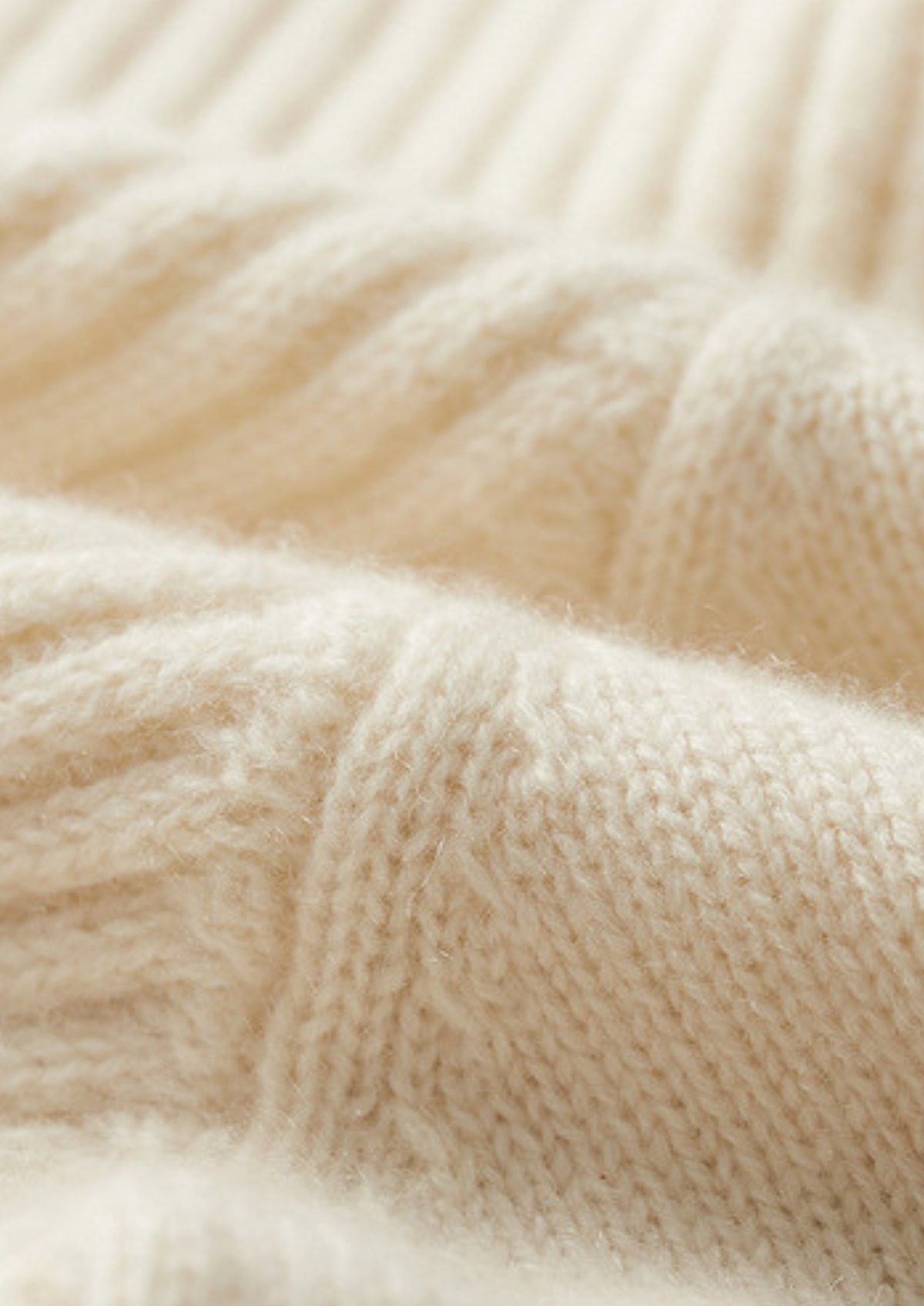 Pure Cashmere Patterned Mockneck