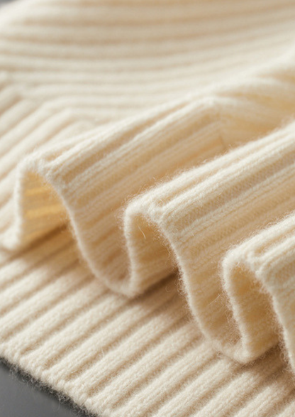 Pure Cashmere Patterned Mockneck