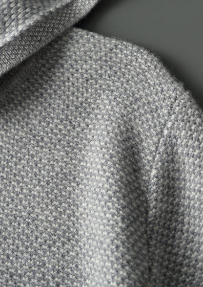 Pure Extra-Fine Merino Wool Jaquard Hoodie