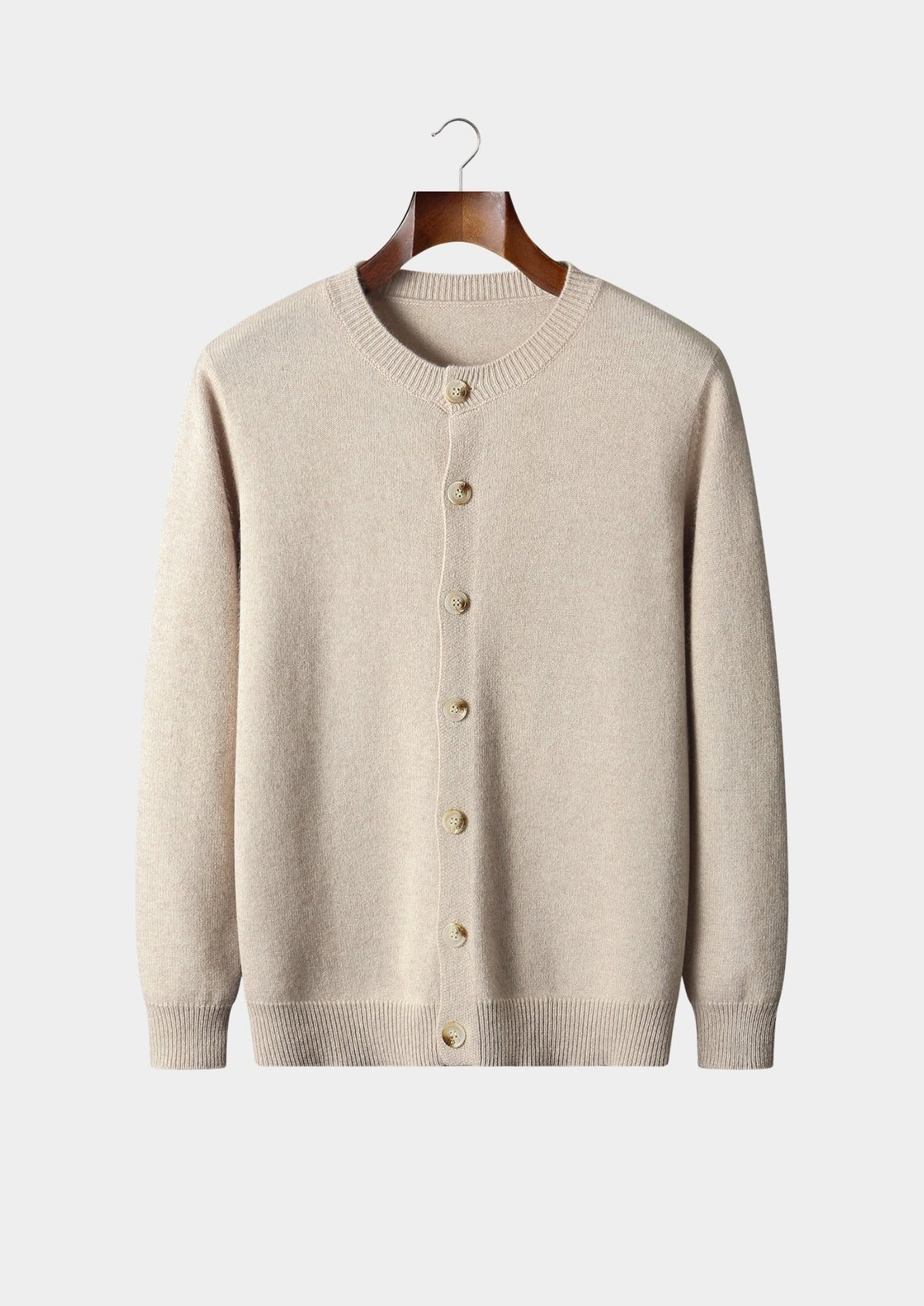 Pure Extra-Fine Merino Wool Classic Button Cardigan