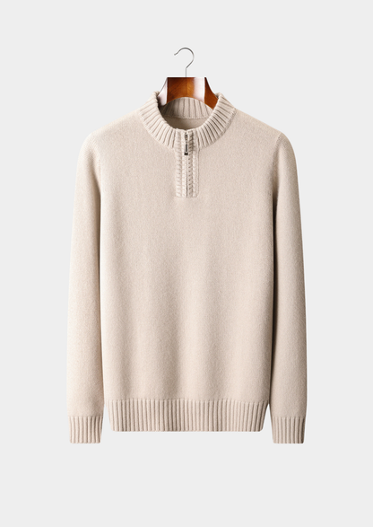 Pure Cashmere Half Zip Sweater