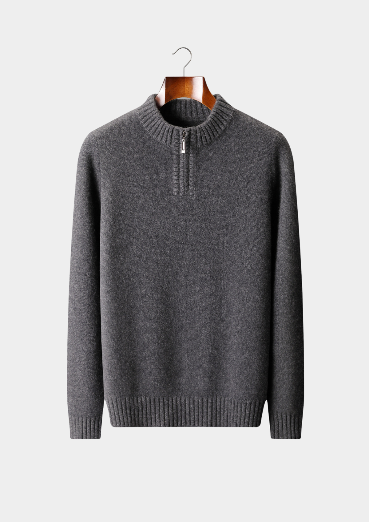 Pure Cashmere Half Zip Sweater