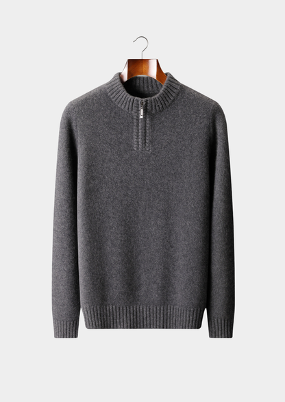 Pure Cashmere Half Zip Sweater