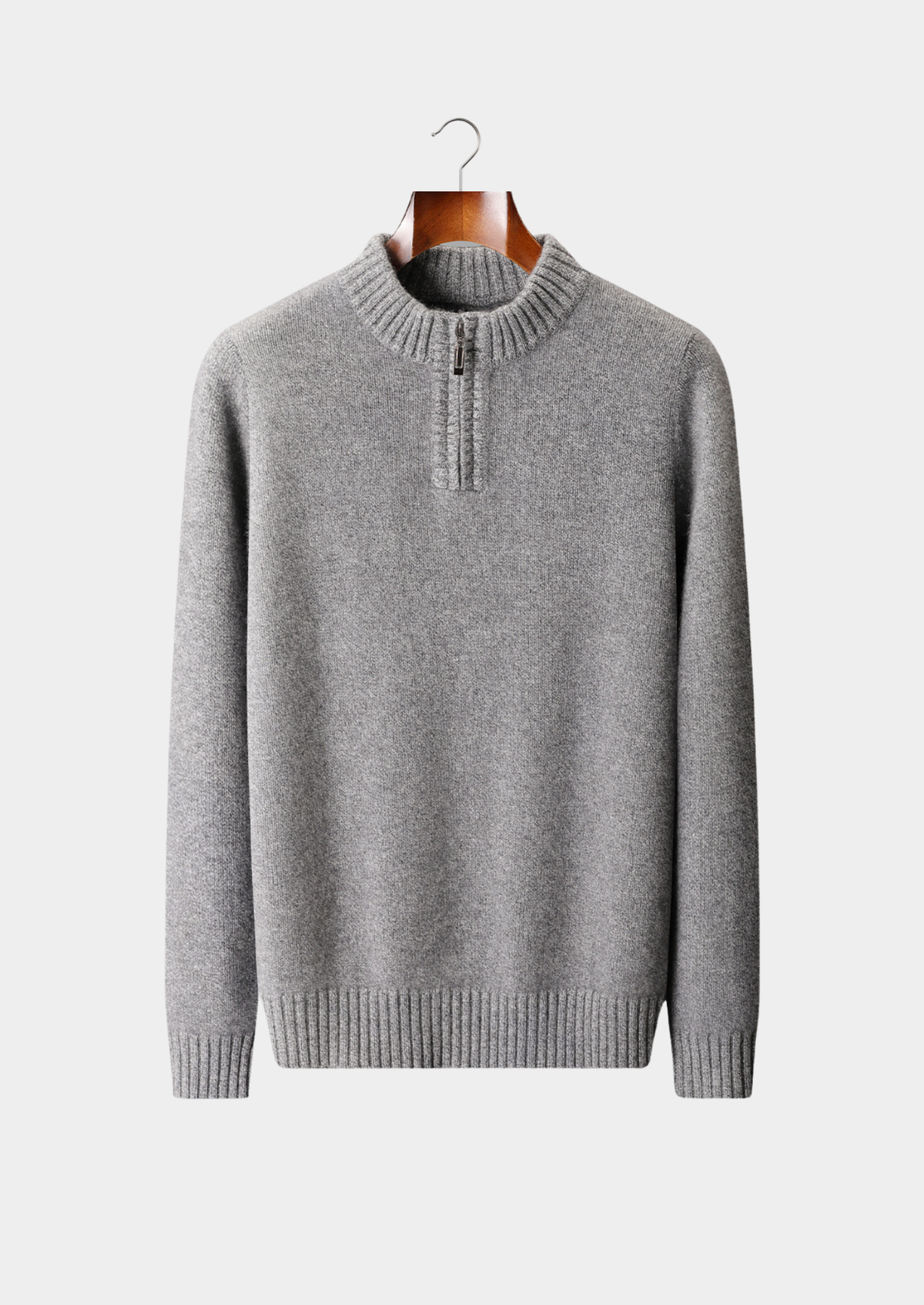 Pure Cashmere Half Zip Sweater