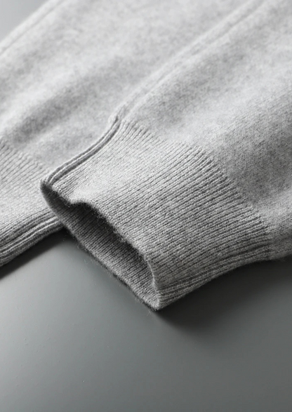 PURE CASHMERE KNIT HOODIE & DRAWSTRING JOGGER LEISURE SET