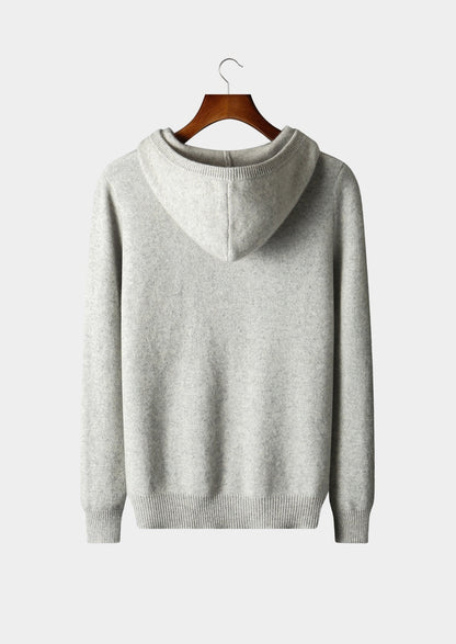Pure Extra-Fine Merino Wool Quarter-Zip Hoodie