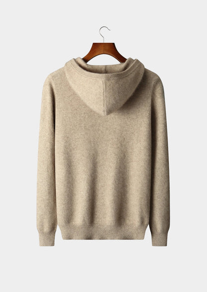 Pure Extra-Fine Merino Wool Quarter-Zip Hoodie