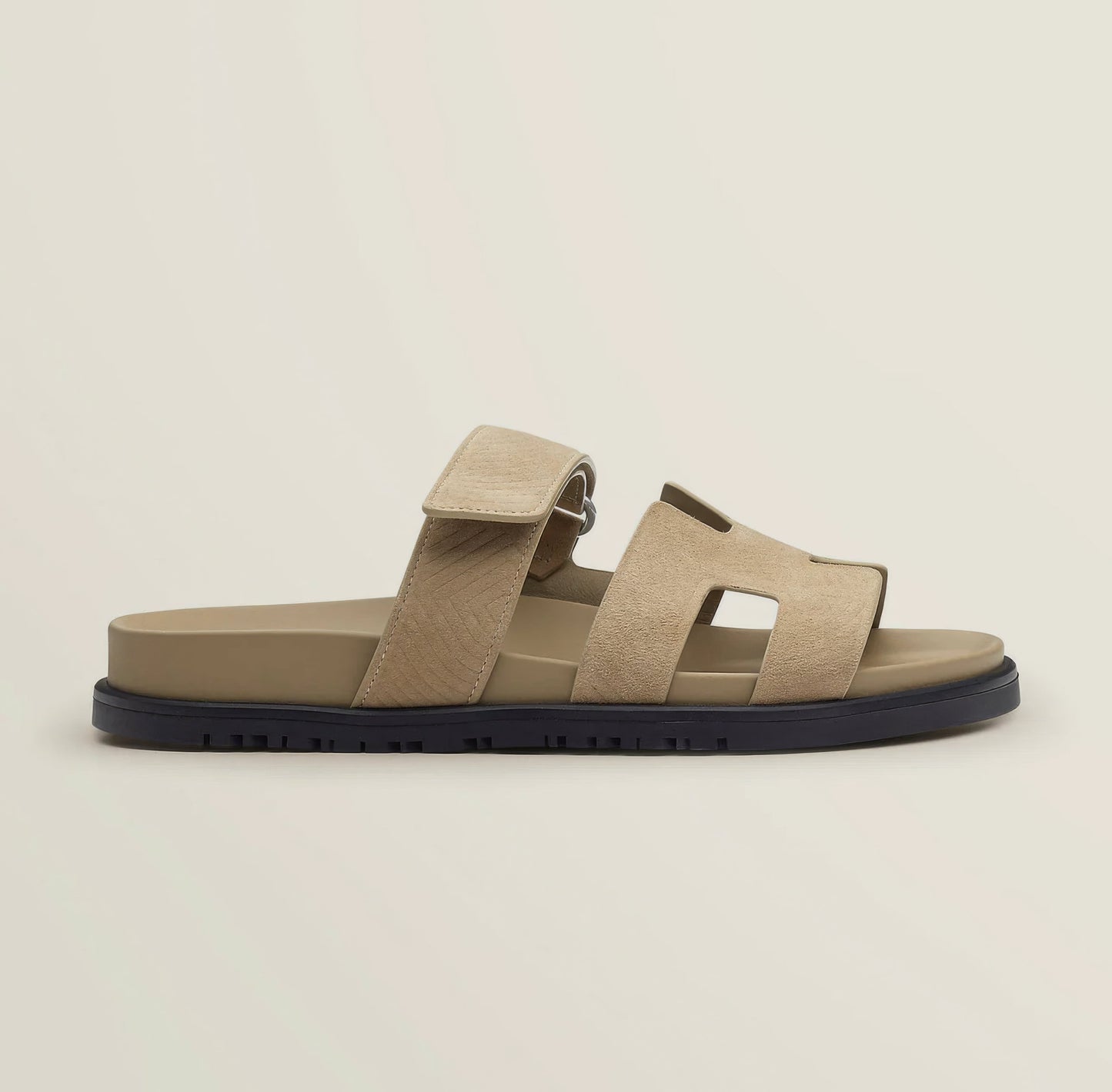 THE "RIVIERA" CUTOUT LEATHER SLIDES