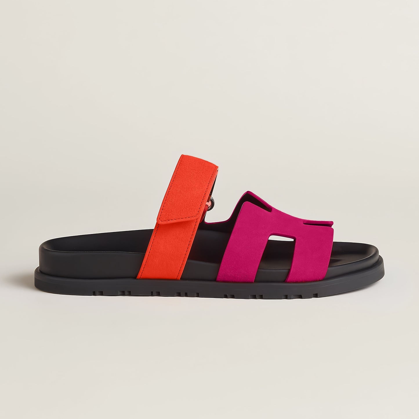THE "RIVIERA" CUTOUT LEATHER SLIDES