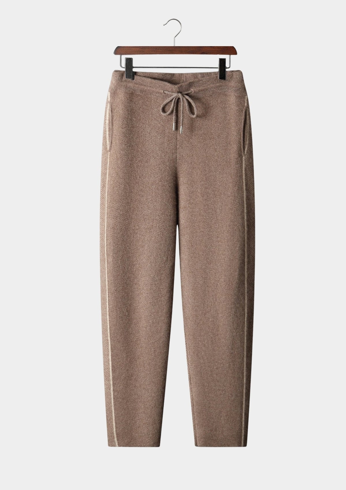 Pure Extra-Fine Merino Wool Jaquard Knit Trousers