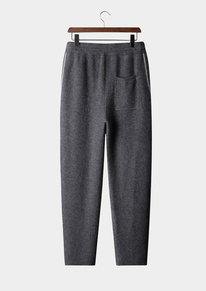 Pure Extra-Fine Merino Wool Jaquard Knit Trousers