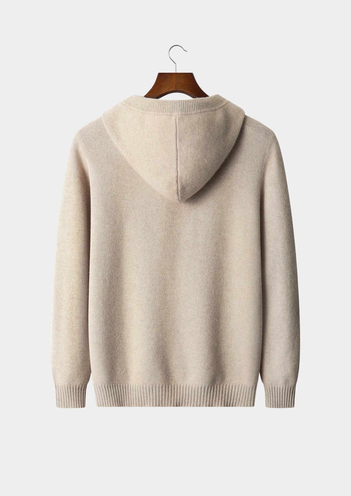 Pure Extra-Fine Merino Wool Button Hoodie
