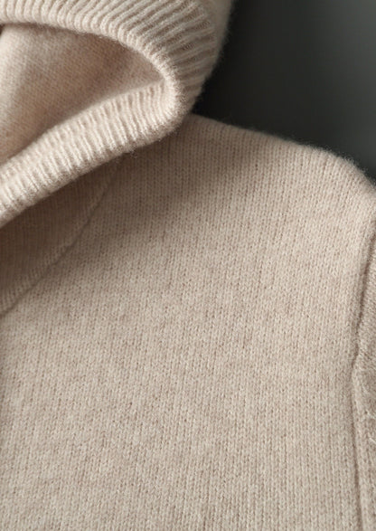 Pure Extra-Fine Merino Wool Button Hoodie