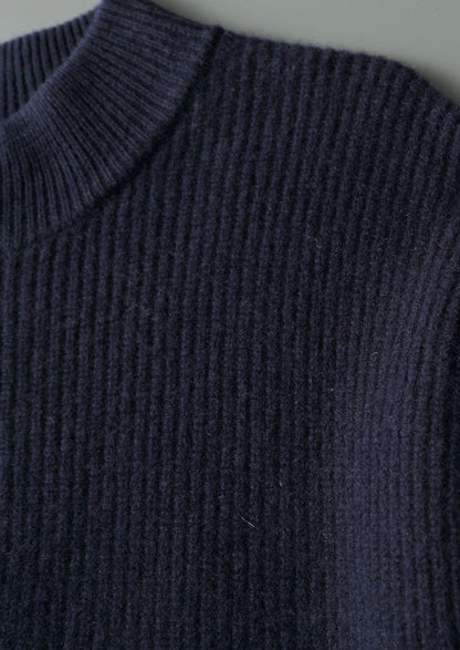 Pure Extra-Fine Merino Wool Striped Half-Zip Sweater