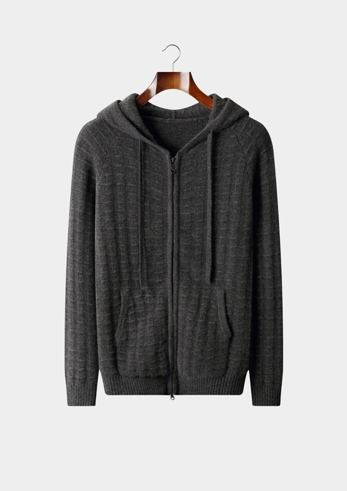 Pure Extra-Fine Merino Wool Textured Hoodie