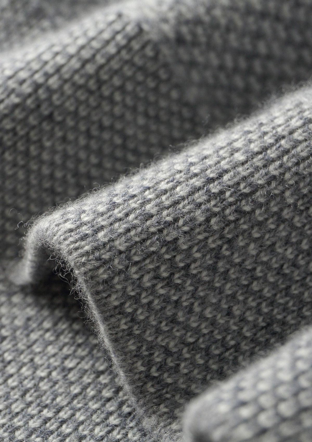 Pure Extra-Fine Merino Wool Light Gray Jaquard Set