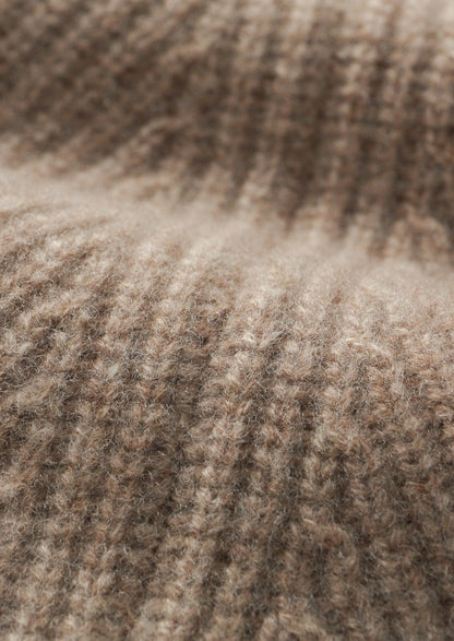 Pure Extra-Fine Merino Wool Ribbed Classic Button Cardigan