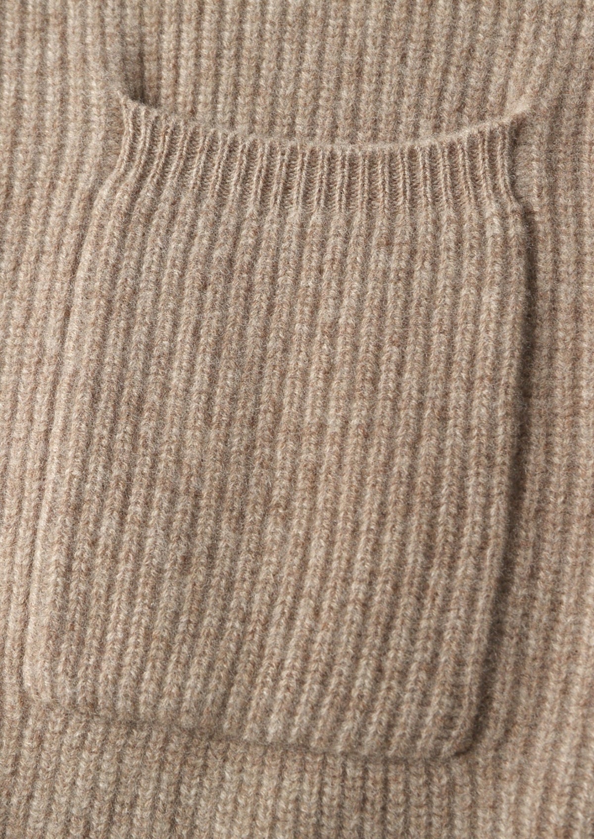 Pure Extra-Fine Merino Wool Ribbed Classic Button Cardigan