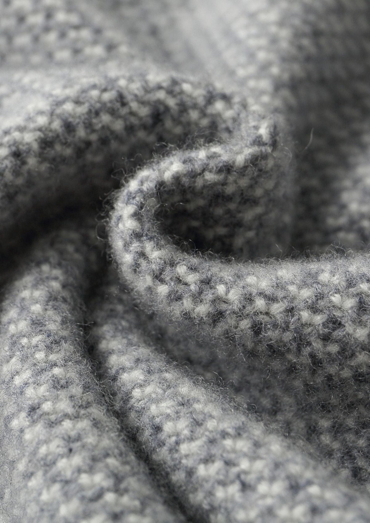 Pure Extra-Fine Merino Wool Light Gray Jaquard Set