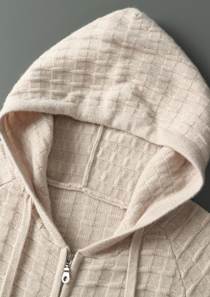 Pure Extra-Fine Merino Wool Textured Hoodie