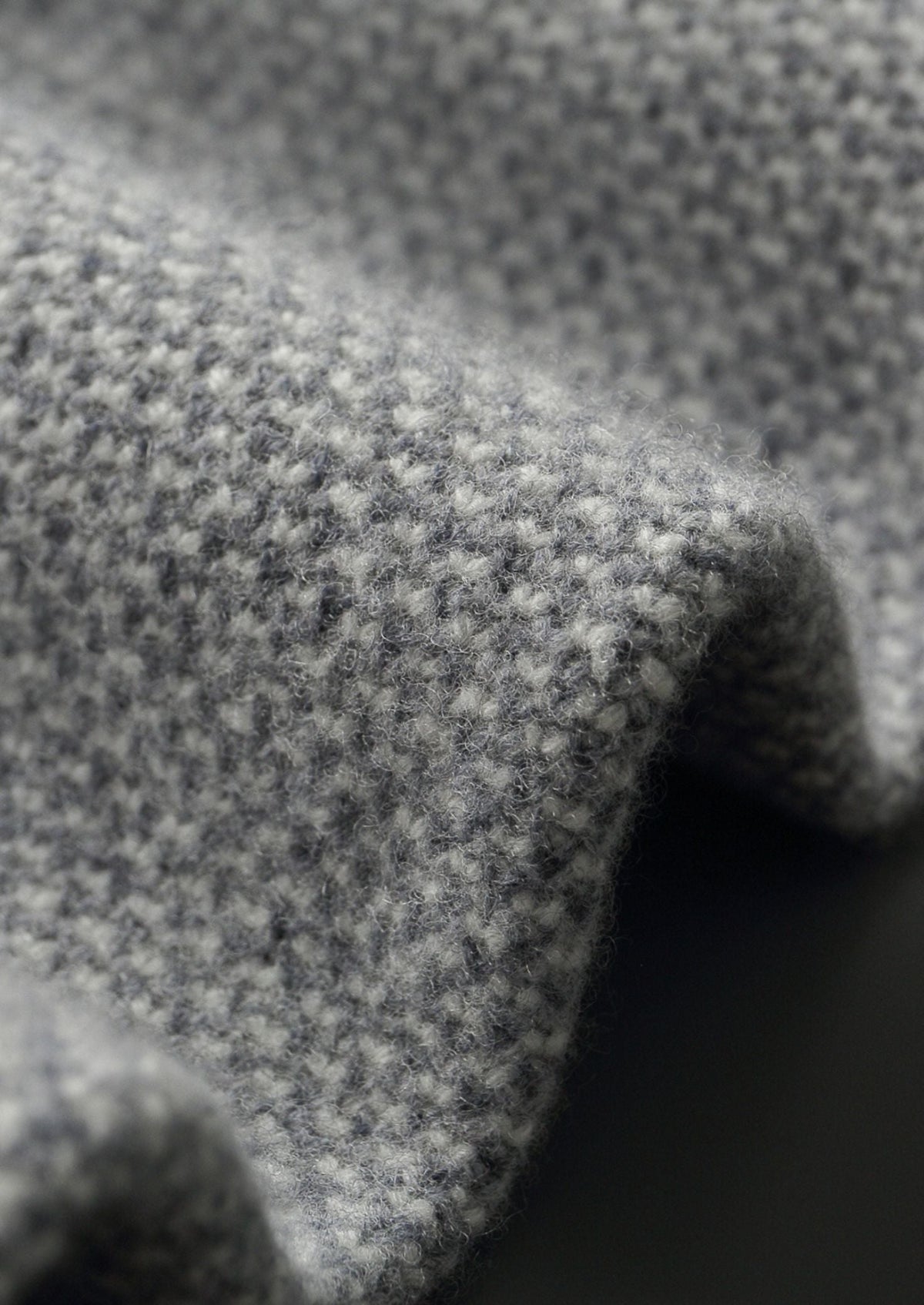 Pure Extra-Fine Merino Wool Light Gray Jaquard Set