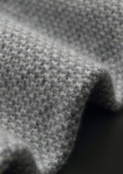 Pure Extra-Fine Merino Wool Light Gray Jaquard Set
